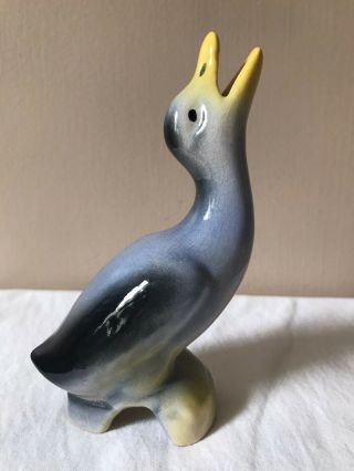 Rare Vintage 5 1/2 " Figural Ceramic Duck/goose Pie Bird Vent