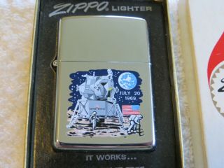 SCARCE & VERY RARE ZIPPO LIGHTER 1968 Moon Landing Lander Town and Country HTF 2
