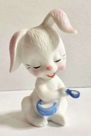 Vintage Josef Originals George Good Bunny Rabbit Porcelain Figurine 1975