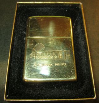 Vintage Rare 1994 Cobra 148 Gtl Cb Radio Zippo Lighter Brass W/ Box