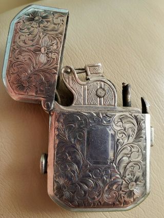 Antique Sterling Silver Art Deco Torch Lighter By Wright &