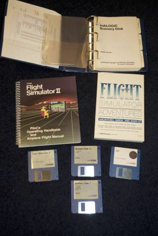Flight Simulator Ii - Commodore Amiga - Sublogic Binder - Scenery Disks,  Book