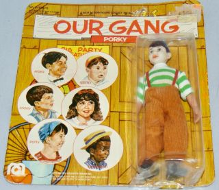 Vintage 1975 Mego Little Rascals Our Gang Porky Action Figure With Packaging