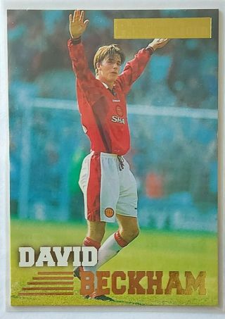 David Beckham Rookie Card - Merlin Premier Gold 1996 - 97 Manchester United Epl