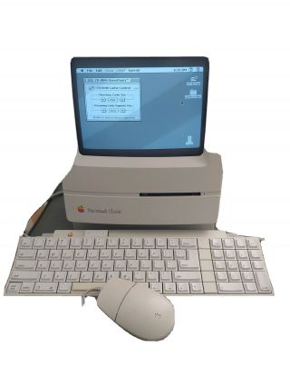 Vintage Apple Macintosh Classic Computer With Keyboard And Mouse