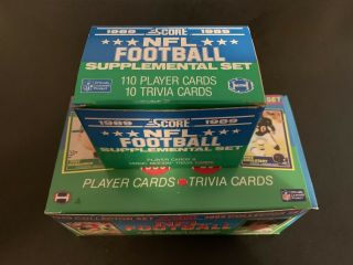 1989 Score Football Factory Set With Supplemental Set Sanders,  Aikman Rookie Rc