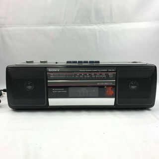 Vintage Sony Sound Rider Cfs - 210 Boom Box Tape Deck Radio W/ Power Cord,