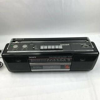 Vintage Sony Sound Rider CFS - 210 Boom Box Tape Deck Radio w/ Power Cord, 2