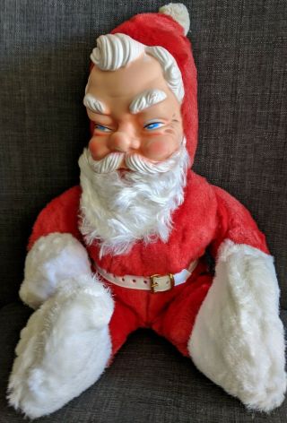 This Vintage Wind Up Musical Jingle Bells Soft Stuffed Santa Claus By My Toy