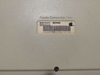 Vintage Apple Macintosh Mac M0110A Keyboard RARE 1986 - 1990 3