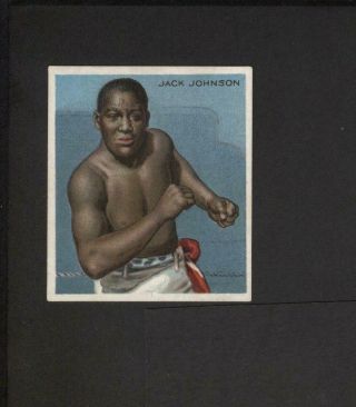 1910 T218 Mecca Cigarettes Tobacco Boxing Jack Johnson Front View No Creases
