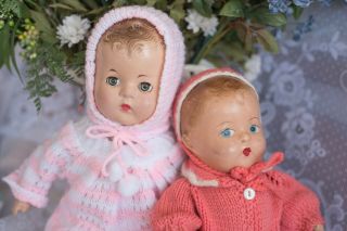 Two,  Vintage,  Unmarked Composition Baby Dolls - - For Parts/repair