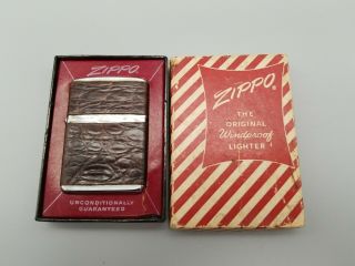 Rare 1958 Zippo Leather Wrapped Pat 2517191
