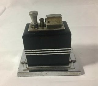 VINTAGE ART DECO RONSON TOUCH TIP LIGHTER WITH CLOCK 2