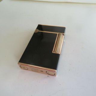 S.  T.  DUPONT GOLD PLATED LIGHTER MADE IN PARIS FRANCE LAQUE DU CHINE 13 CUD 17 2