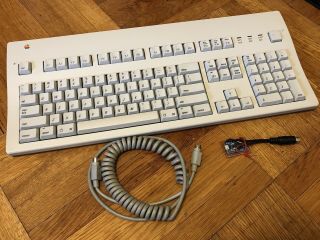 Apple Extended Keyboard Ii M3501 Adb With Cable Plus Usb Adapter