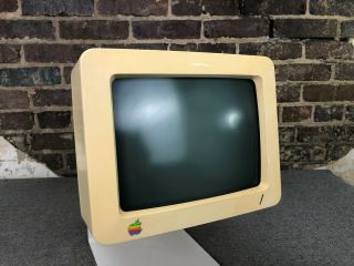 Apple A2M4090 Green Monochrome CRT Computer Monitor with Stand 2
