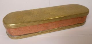 Great 18th Century Antique Dutch Brass & Copper Engraved Snuff Box Elaborate