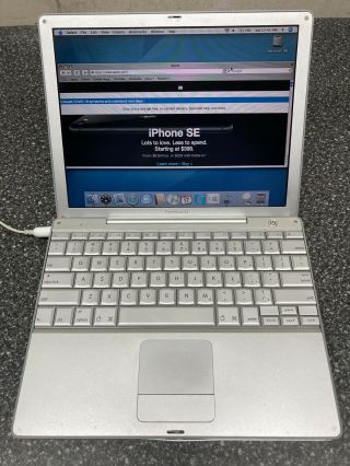 Apple Powerbook G4 12” Laptop 1 Ghz 768mb 74gb Hd - Great