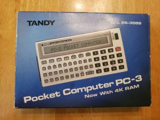 Tandy Pocket Computer Pc - 3 (cat.  No.  26 - 3589)