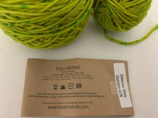 Madelinetosh Tosh Vintage worsted merino wool 200 yards green Silence Was Golden 3
