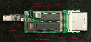 CP/M ready Z80 Single Board Computer,  ZRCC,  CPM SBC,  compact flash,  EPM7064S 42 3