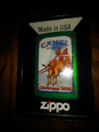 Camel Zippo Lighter Christmas 2019 Green