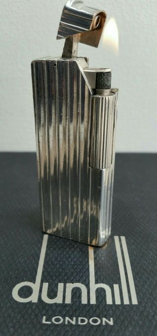 Newly Serviced,  Dunhill Solid Sterling Silver Aldunil Lighter