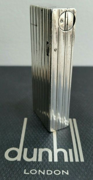 Newly Serviced,  Dunhill Solid Sterling Silver Aldunil Lighter 3
