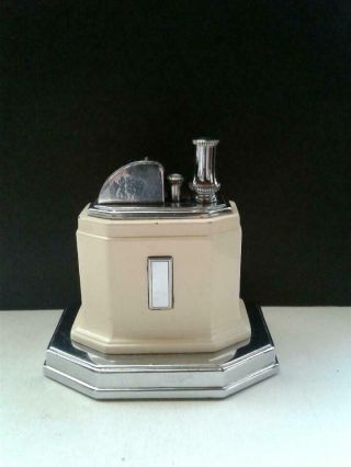 Art Deco Enamel Art Metal AMW RONSON Touch Tip Lighter White 2