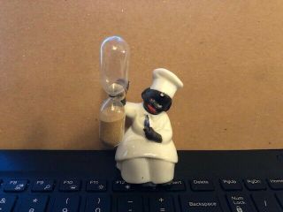 Vintage Americana Collectible - Sitting Chef - Egg Timer - Marked Germany
