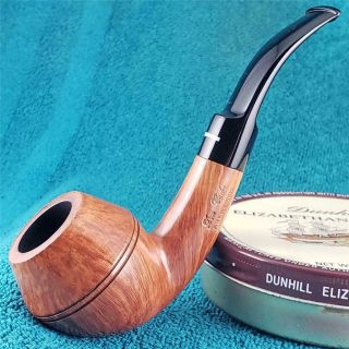 Very Don Carlos Two Note Large Bent Rhodesian Freehand Italian Estate Pipe