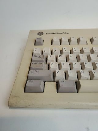 Vintage Beige Silicon Graphics Mechanical Keyboard SGI 9500801 Iris/Indigo - D9 2