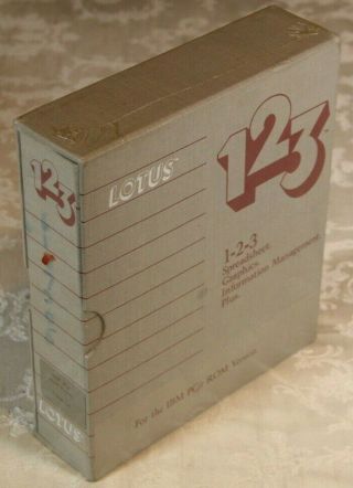 Ibm Pcjr Lotus 1 - 2 - 3 123 Release 1a Rom Version - Old Stock