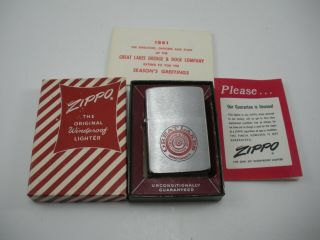 Rare Vintage Great Lakes Dredge Co Advertising Zippo Lighter