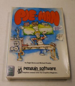 Very Rare Pie Man By Penguin Software For The Atari 400/800 -