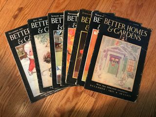 Vintage Better Homes & Gardens Magazines 1927 - 1932,  Seven Issues