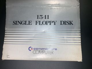 Commodore 1541 Single Floppy Disk Drive For The C64 W/ Box,  Power,  & Dis