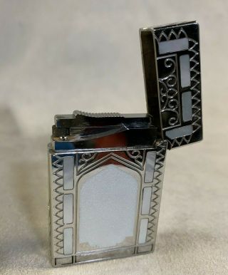 ST Dupont Taj Mahal Limited Edition Platinum Mother - of - Pearl L2 Lighter w/ Box 3