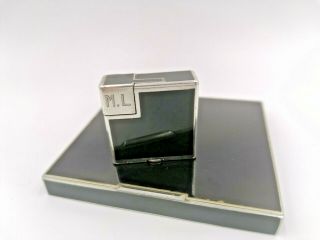 Rare Alfred Dunhill Savory Petrol Lighter Black Lacquer And Cigarette Case 3