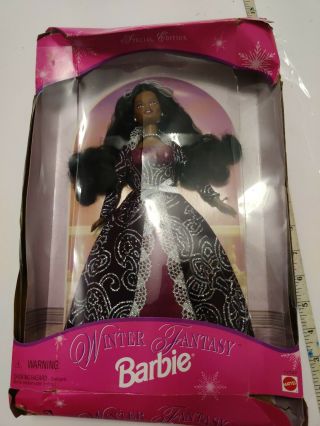1996 Mattel Winter Fantasy African American Barbie Special Edition Vintage Doll