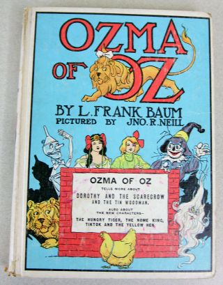 Ozma Of Oz Reilly & Lee Co Hardcover L.  Frank Baum Vintage 1907 - Fair Shape