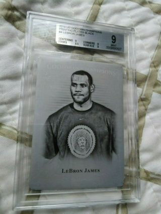 2016 Ud Goodwin Champions Lebron James Printing Plate.  1/1.  Bgs 9