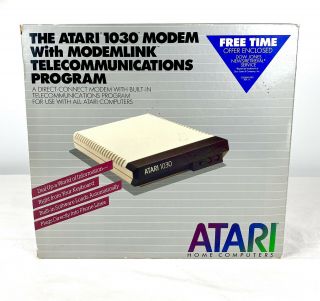 Rare Vintage Atari 1030 Modem w/ Modemlink Telecommunications Program 3