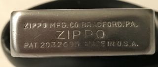 Vintage Zippo 2032695 Lighter 4 Barrel Hinge Art Deco Style & 14 Hole Chimney 2