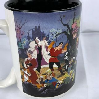 Disney Villains Coffee Mug Cup Walt Disney World Vintage Maleficent Hook Cruella