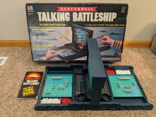 Vintage Electronic Talking Battleship Game - 1989 Milton Bradley