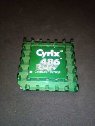 Vintage Cyrix 386 To 486 Clock - Doubled Upgrade Microprocessor Cx486drx2 - 25/50gp