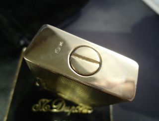 S.  T.  Dupont Line 1 Lighter - 18k Solid Gold Case - 1960 ' s Vintage - Serviced 2