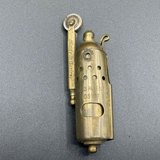 WWI Austrian IMCO IFA Pat.  105107 Sliding Brass Trench Cigarette Pocket Lighter 2
